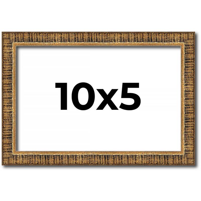 10x5 IN Frame Gold Kingsley Distressed Solid Wood Picture Frame Width
