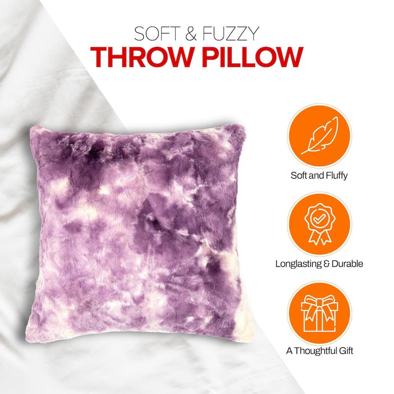 Cheer Collection Set of 2 18"x18" Ultra Soft and Cozy Throw Pillows