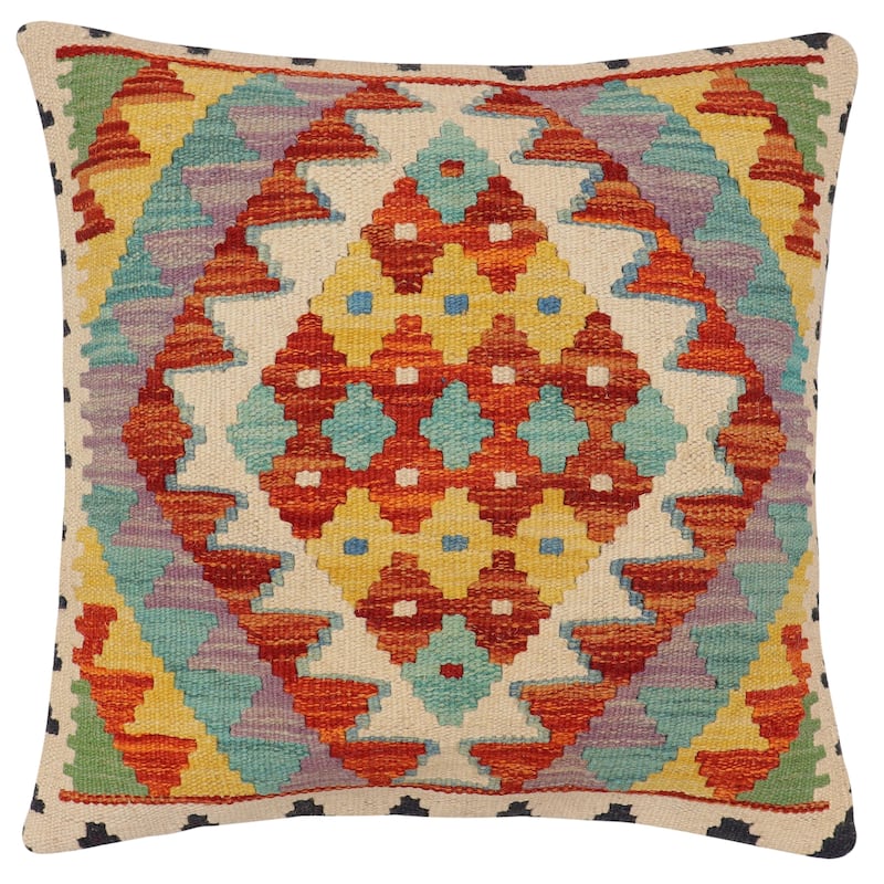 Rustic Beale Turkish Hand-Woven Kilim Pillow - 19'' x 21''