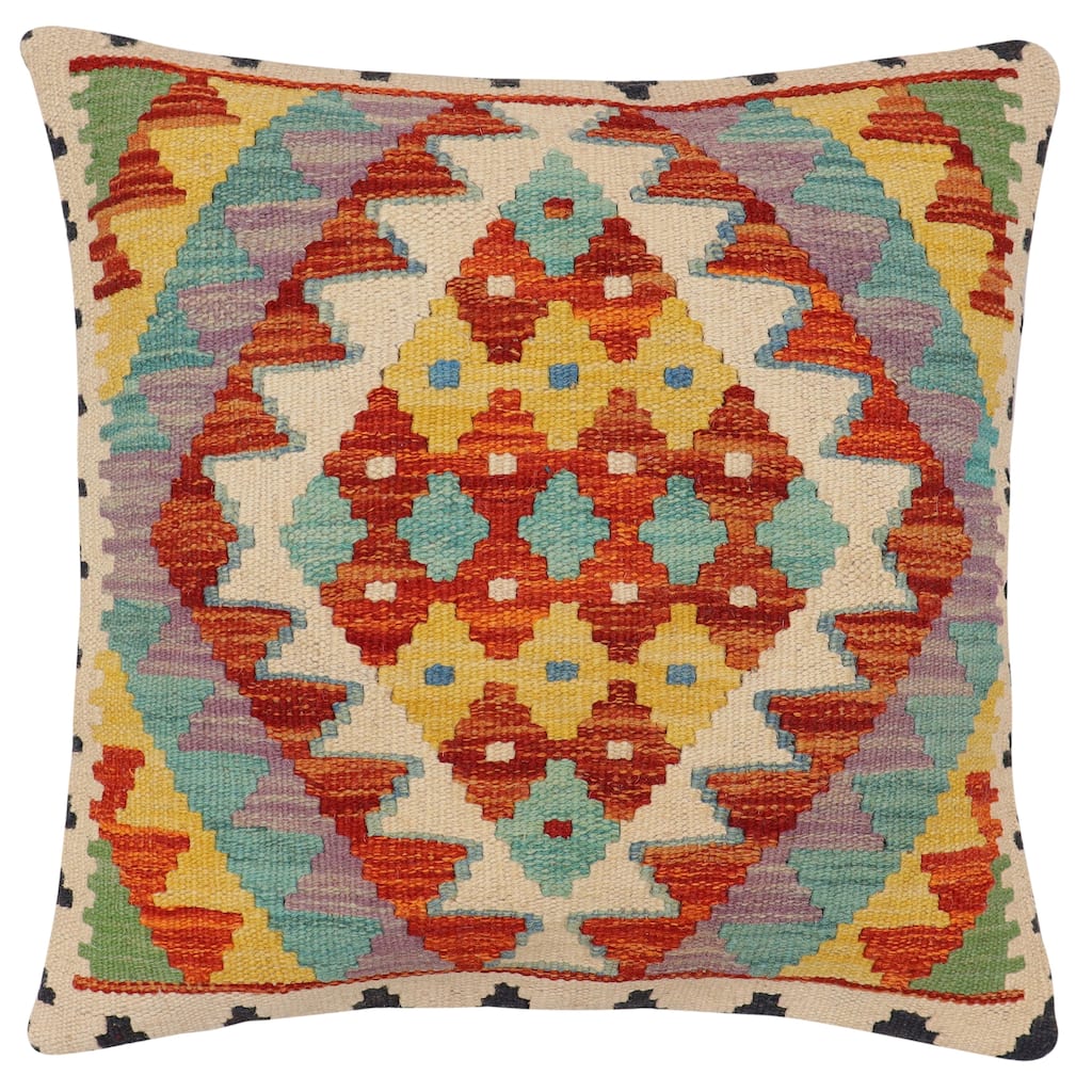 Rustic Beale Turkish Hand-Woven Kilim Pillow - 19'' x 21''