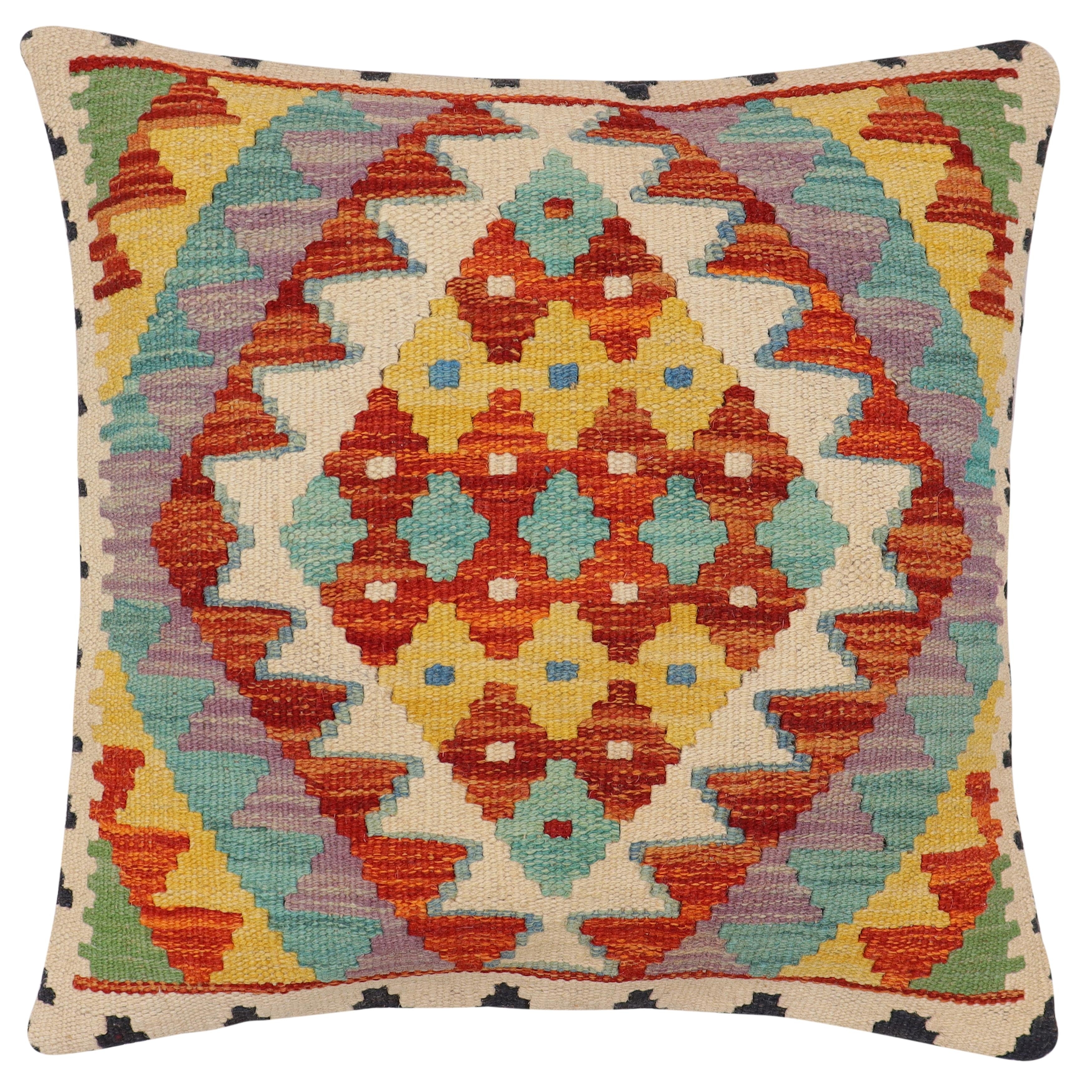 Rustic Beale Turkish Hand-Woven Kilim Pillow - 19'' x 21''
