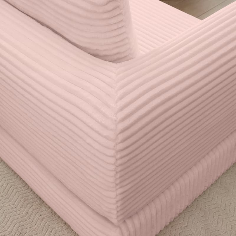 Modern Corduroy Sleeper Couch , Futon Modular Upholstered Boneless Sofa