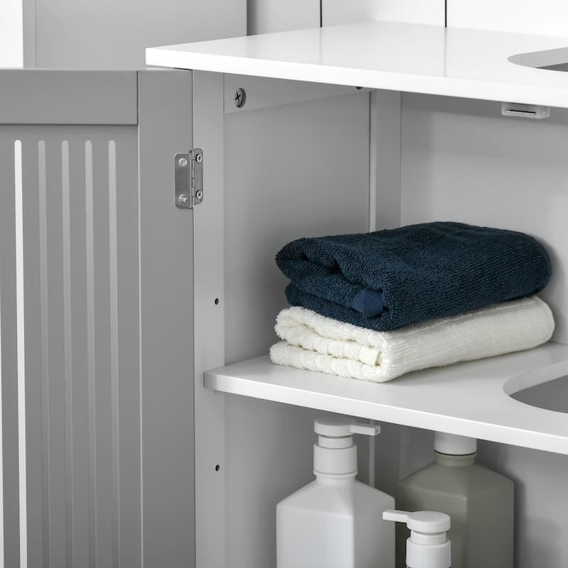 kleankin Under Sink Cabinet for Efficient Small Bathroom Storage, Modern and Elegant Bathroom Cabinet Storage for Small Spaces