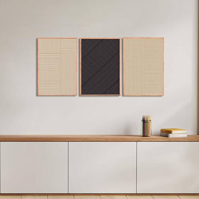 Minimalist Line Framed Canvas Wall Art SetV
