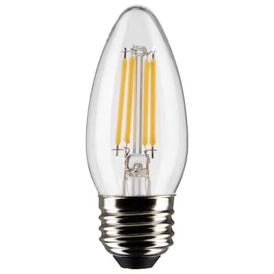 5.5 Watt B11 LED Clear Medium Base 5000K 120 Volt 2-Pack