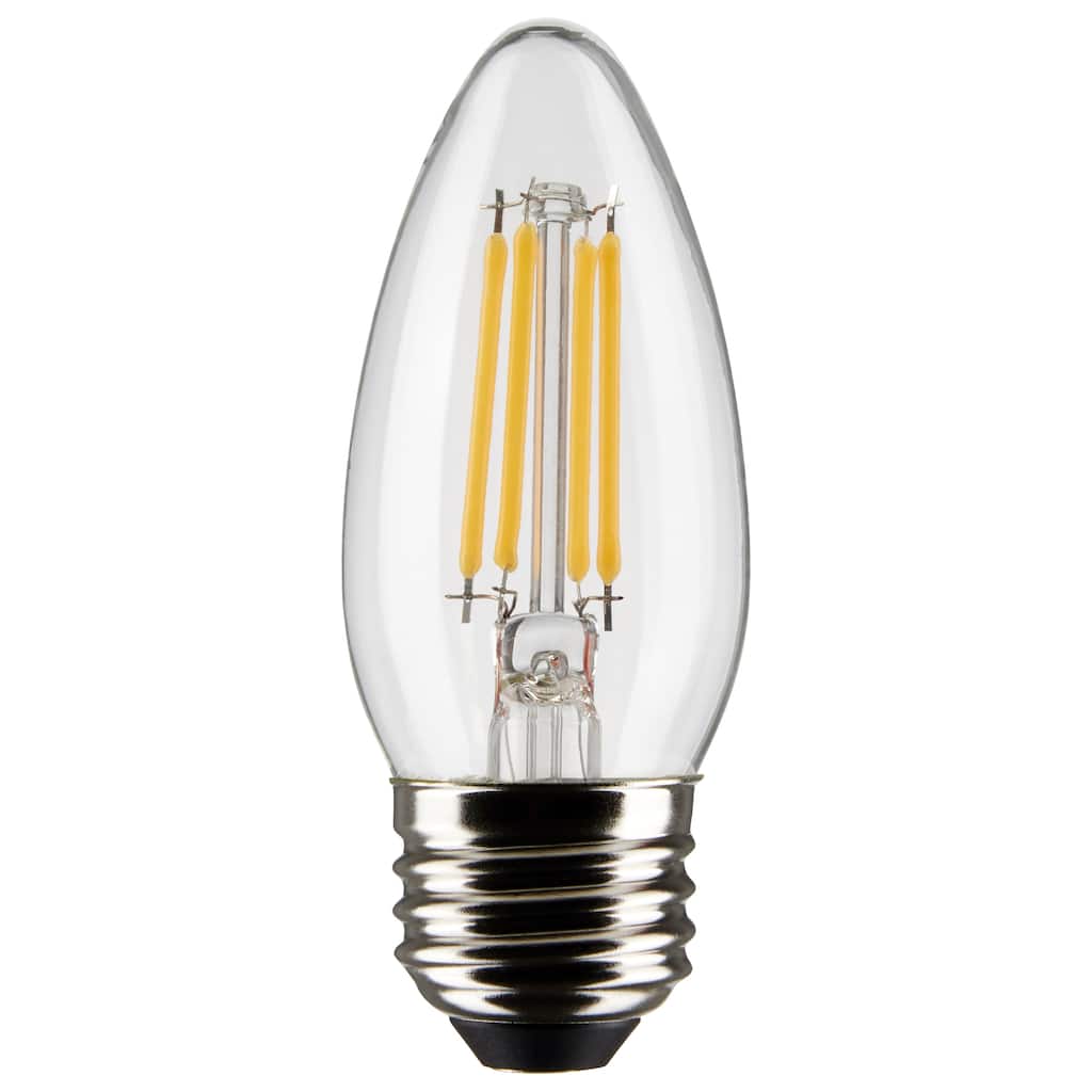 5.5 Watt B11 LED Clear Medium Base 5000K 120 Volt 2-Pack