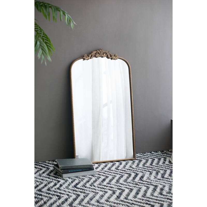 Classic Antique Arched Mirror Hanging or Leaning Against Wall