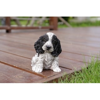 black cocker spaniel garden statue