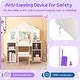 preview thumbnail 12 of 20, Kids Vanity Table and Chair Set with Removable Tri-Folding Mirror - 41" x 16" x 46"
