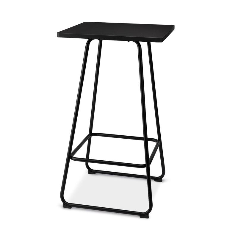 Glitzhome 41"H Industrial Modern Square Wood Top Bar Height Pub Tables
