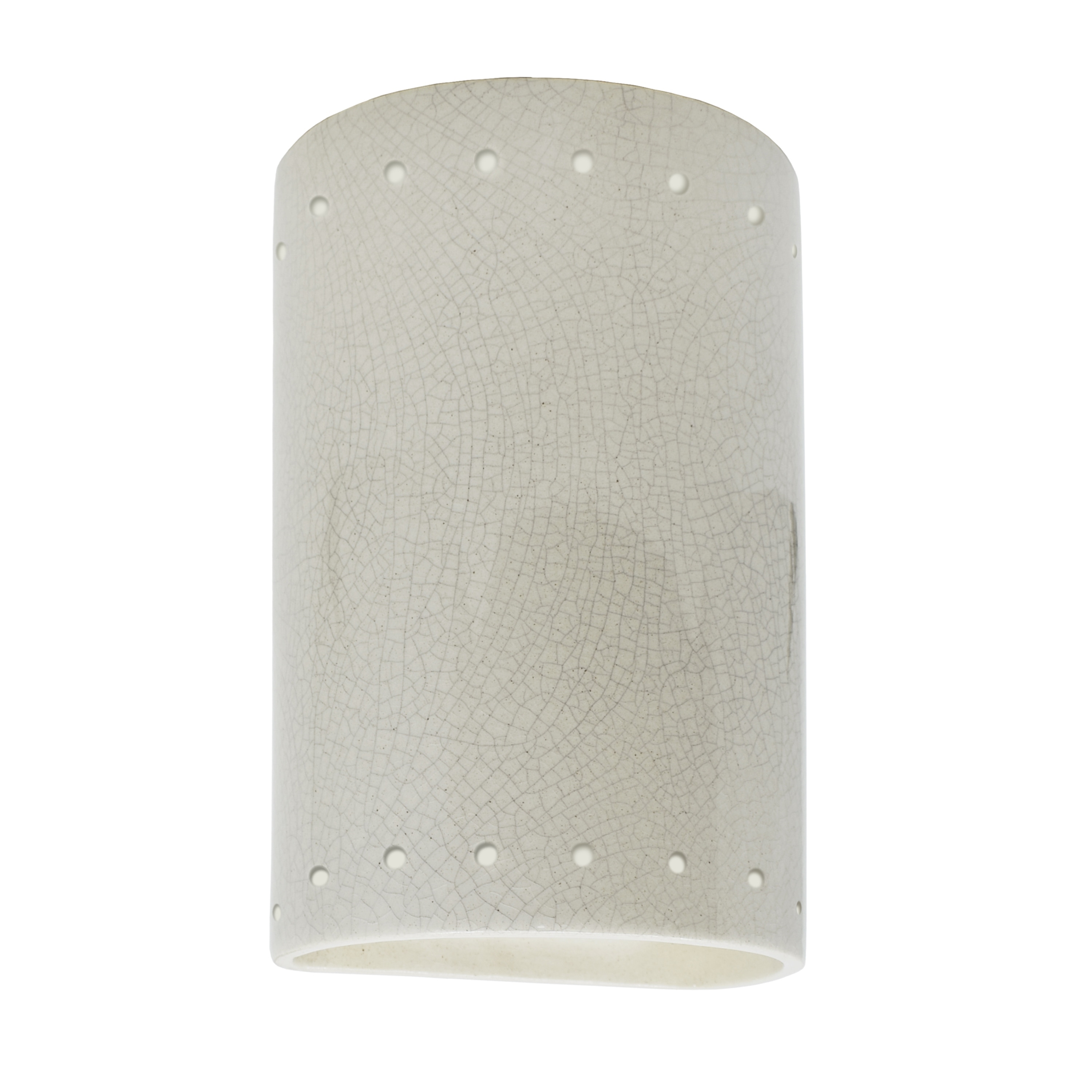 Justice Design Ambiance - Small Cylinder w/ Perfs Wall Sconce - Open Top & Bottom - Replaceable Bulb