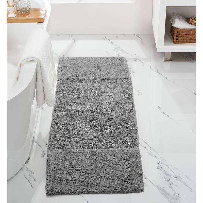 Better Trends Bath Rug 100% Cotton Water Absorbent Tufted Bathroom Rug Set for Shower, Sink Mats Machine Wash Granada Collection