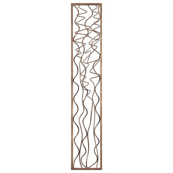 60”Gold Scribble Metal Wall Panel - N/A