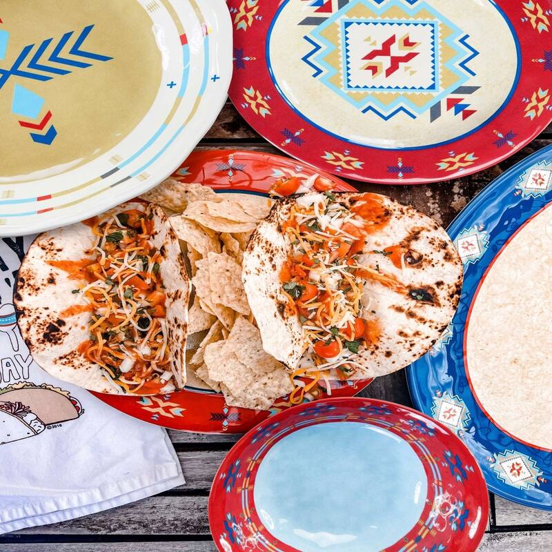 Paseo Road by HiEnd Accents Spirit Valley Melamine Dinnerware Set, 14PC