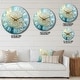 preview thumbnail 4 of 9, Designart "Divine Mandala Delicate Gold Gentle Turquoise IV" Boho Mandala Oversized Wall Clock