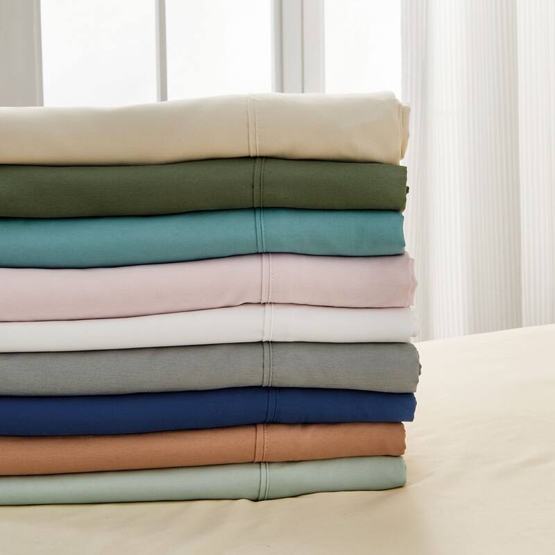 Linery & Co. Ultra Soft Microfiber and Rayon from Bamboo Bed Sheet Set - Sage - Full