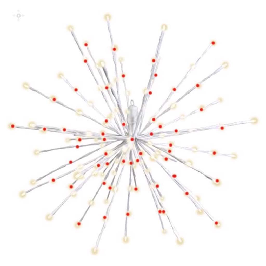 Celebrations LED Red/White Starlight Burst Deluxe 16 in. Hanging Decor - Red