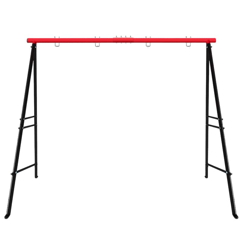 Premium High Strength Steel Swing Stand Frame 600 Pounds Capacity A Frame for Indoor and Outdoor Use - N/A - Red