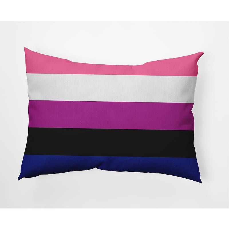 Pride Flag Outdoor Throw Pillow - 14" x 20" - Genderfluid