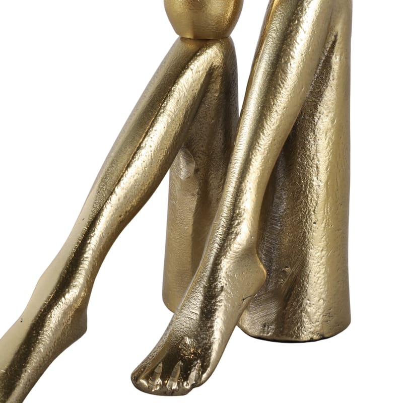 Metal Aluminum Pillar Holder with Sculptural Leg-Shaped Design