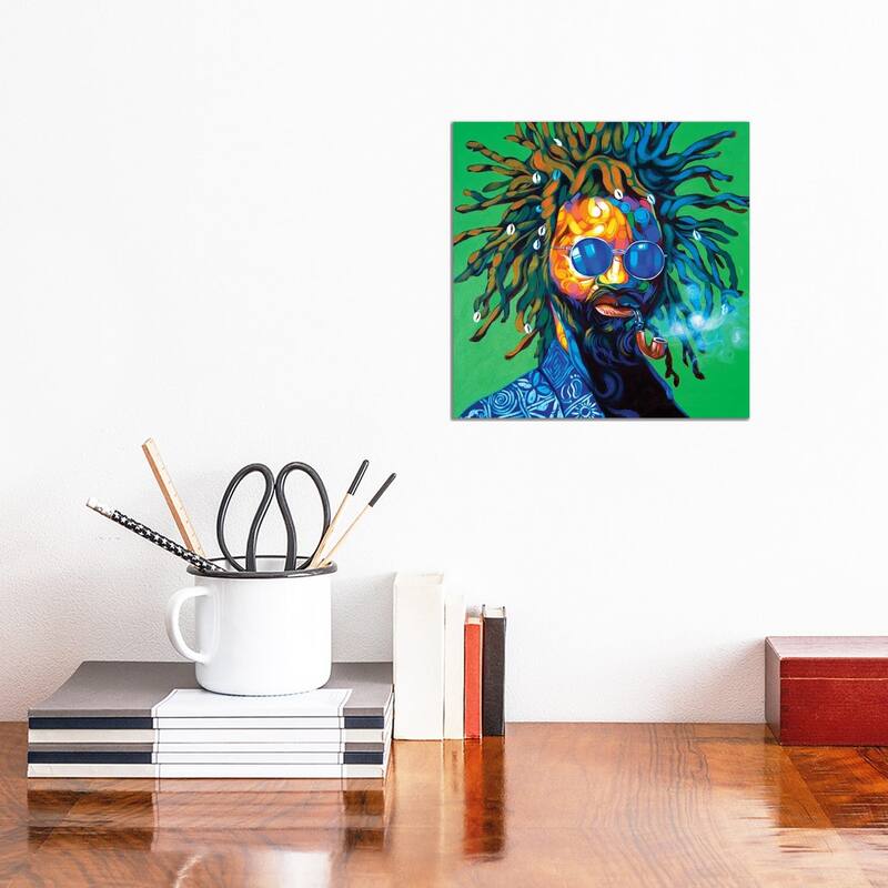 iCanvas "Man Of Steel" by Akintayo Akintobi Canvas Print - 12x12x0.75