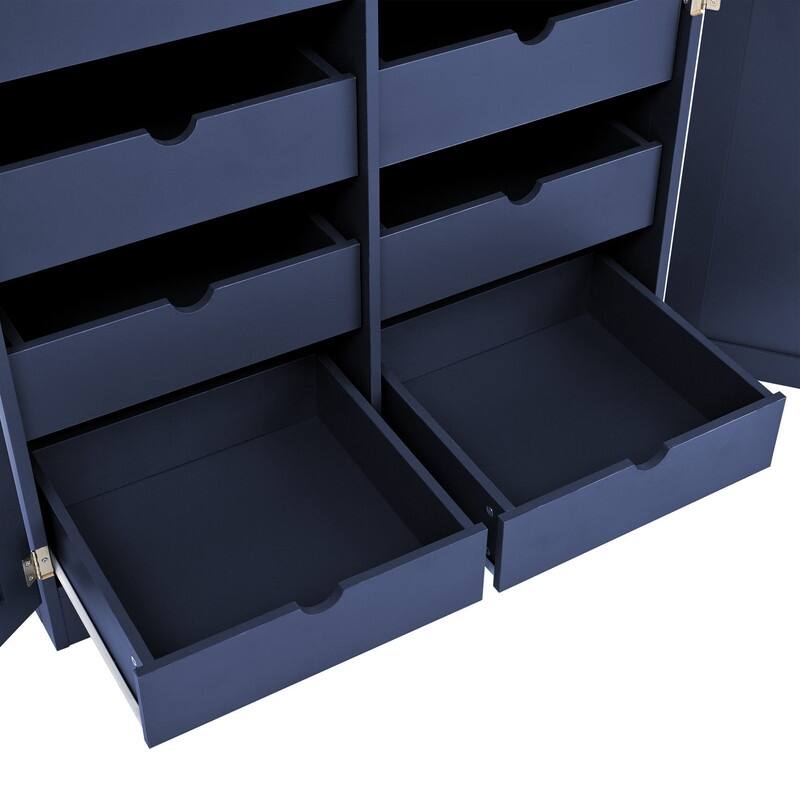 70.9"Tall Freestanding Kitchen Pantry Cabinet with Doors, Pull-out Trays and Adjustable Shelves for Organization