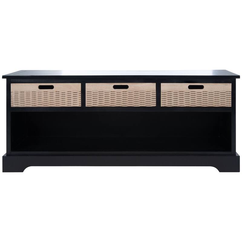 SAFAVIEH Landers 3-Drawer Bottom Shelf Storage Bench - 47.3" W x 15" L x 19" H