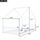 preview thumbnail 18 of 58, Metal House Bed with Roof, Fence, and Back