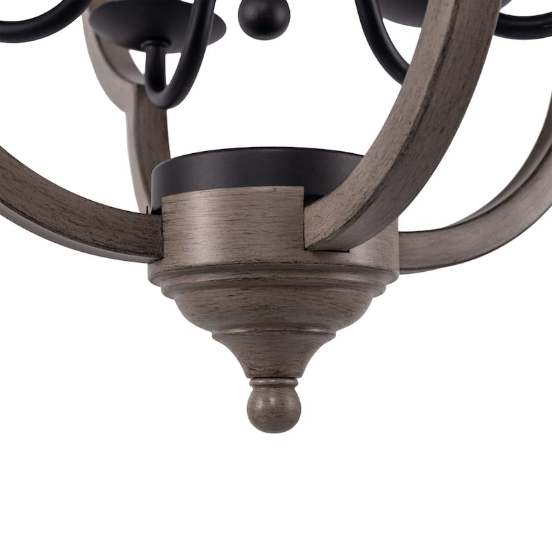 6 Light Unique Geometric Chandelier - φ20"x25.23"
