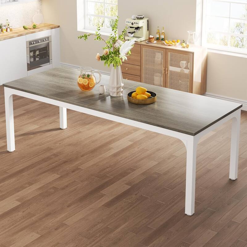 78.7" Rectangular Dining Table, Wood Kitchen Table for Home, Restaurant, Cafe, Office, Apartment, Bakery
