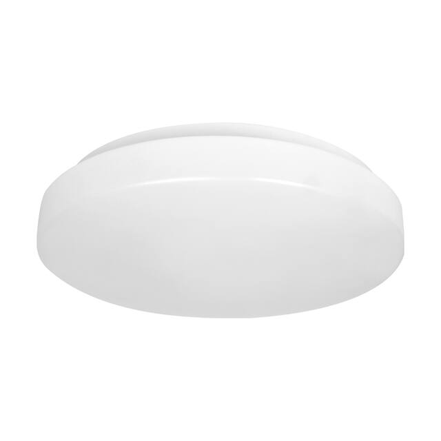 11 in. Acrylic Round Flush LED Fixture CCT Selectable White 120V