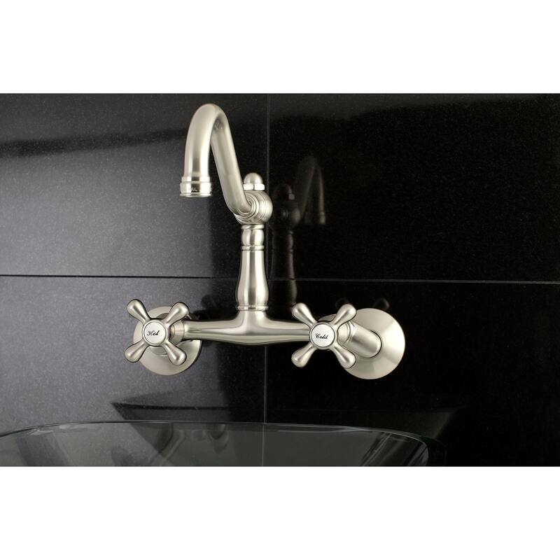 Vintage 6" Adjustable Center Wall Mount Kitchen Faucet