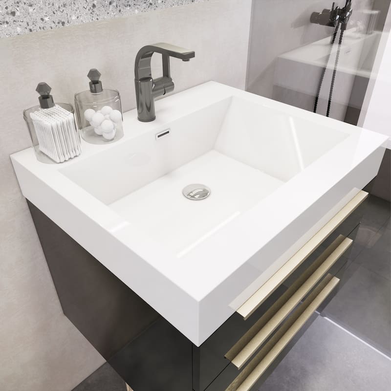 Noble 24" Wall Mounting Vanity with Reinforced Acrylic Sink