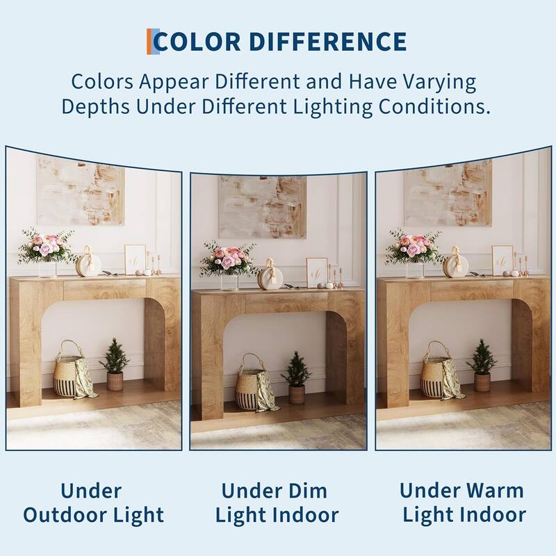 Farmhouse 47 in Console Table, Entryway Table with Drawer