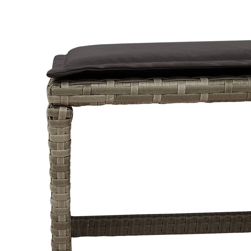 vidaXL Garden Dining Set Grey and brown - 41.7 x 108.3 x 28.7 in.