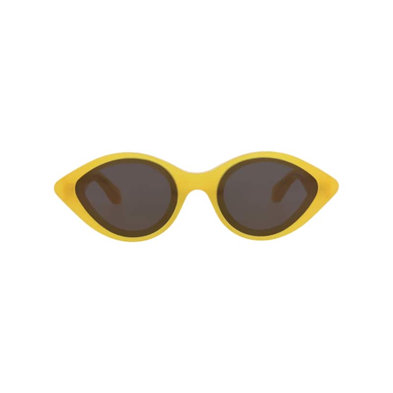 Alaia Cat Eye-Frame Recycled Acetate Sunglasses - Yellow Yellow Grey - Yellow - Grey Lens