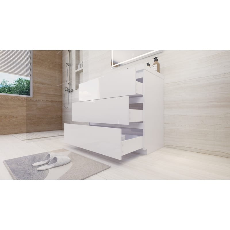 Aron 36'' Freestanding Vanity with Reinforced Acrylic Sink