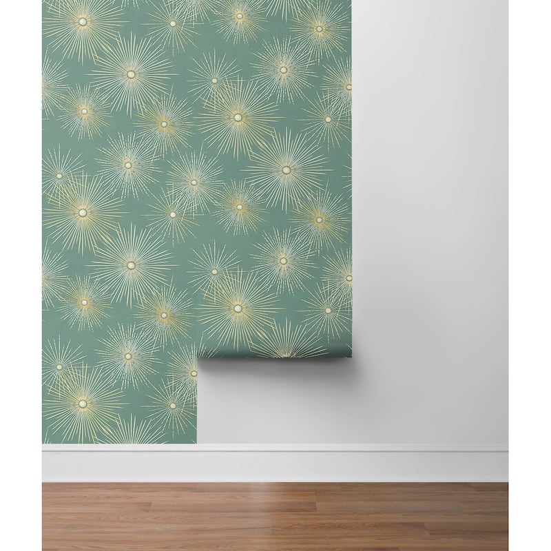 NextWall Starburst Geo Peel and Stick Wallpaper