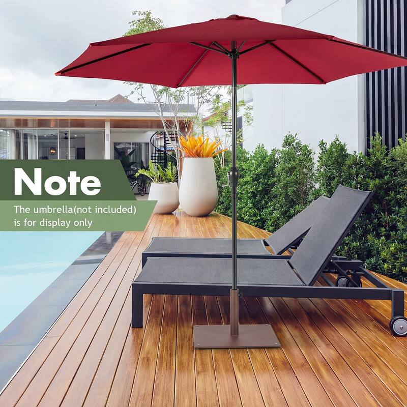 Gymax 20'' Square Patio Umbrella Base Weighted 35 LBS Outdoor Market