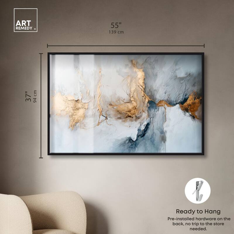 Canvas of Golden Shades Shadowbox by Art Remedy