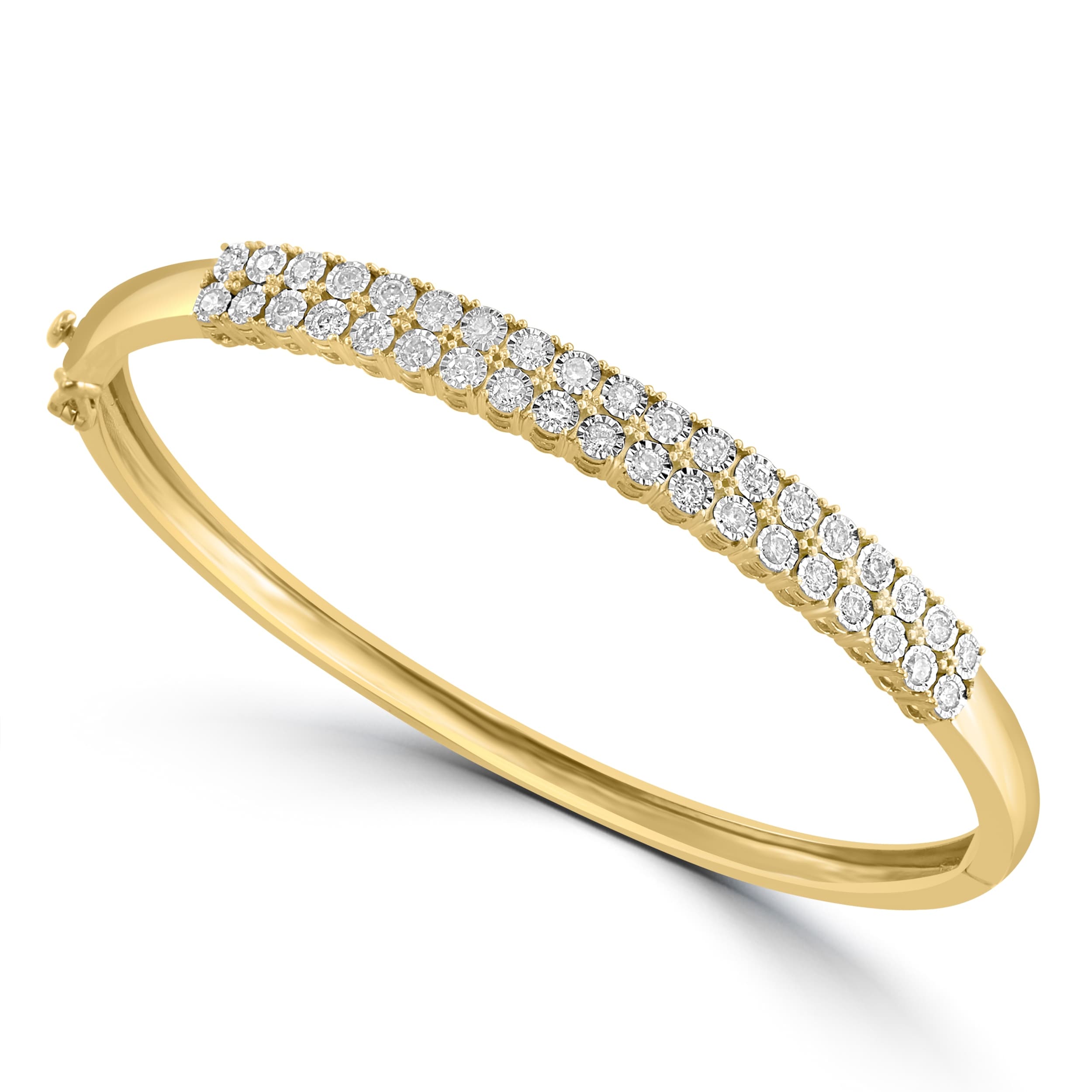 Effy Gold over 925 Silver Diamond Bangle
