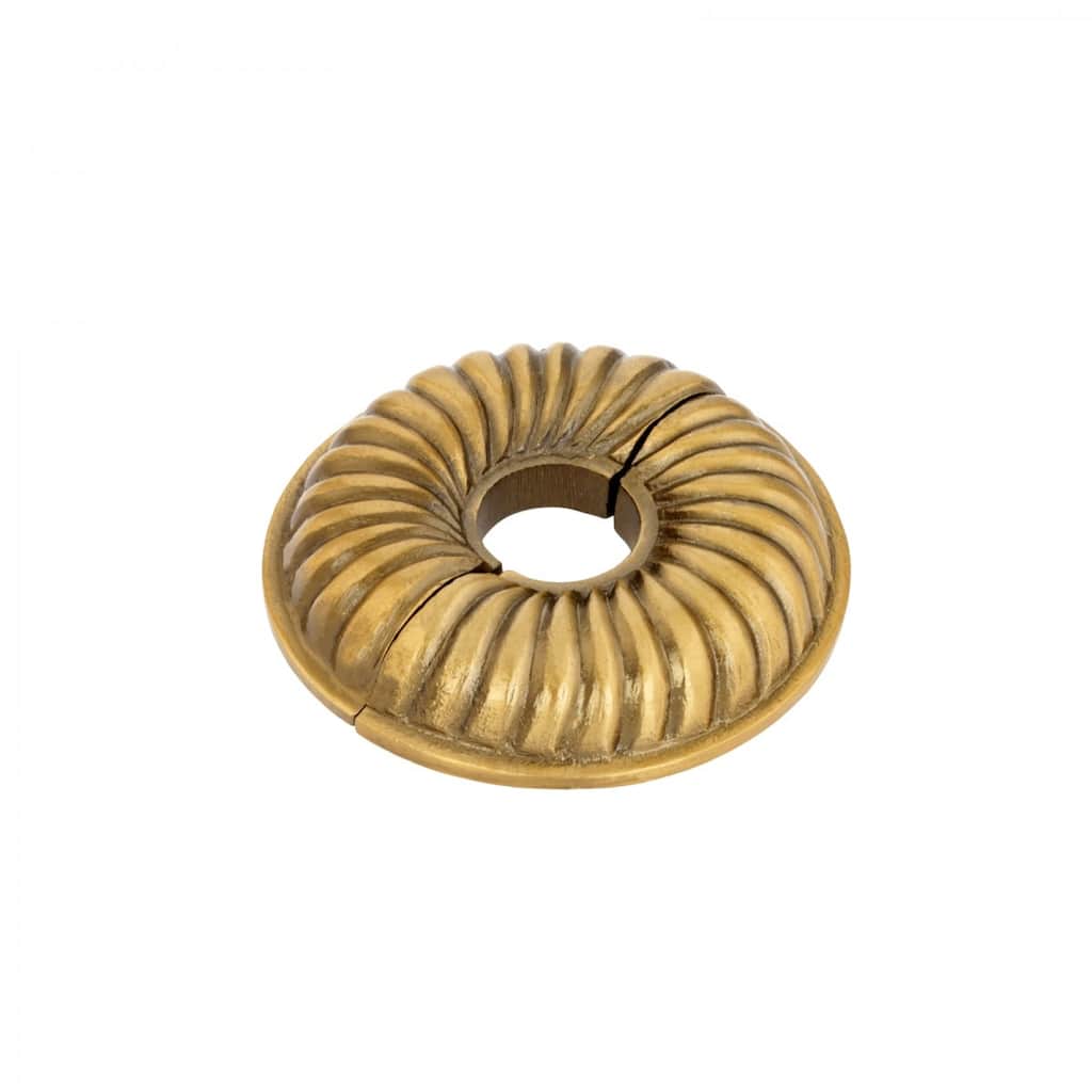 Gold Aluminum Radiator Flange 1/2" (IPS) 0.8" ID - 3.13" OD Escutcheon Plate Pipe Collar Covers Renovators Supply