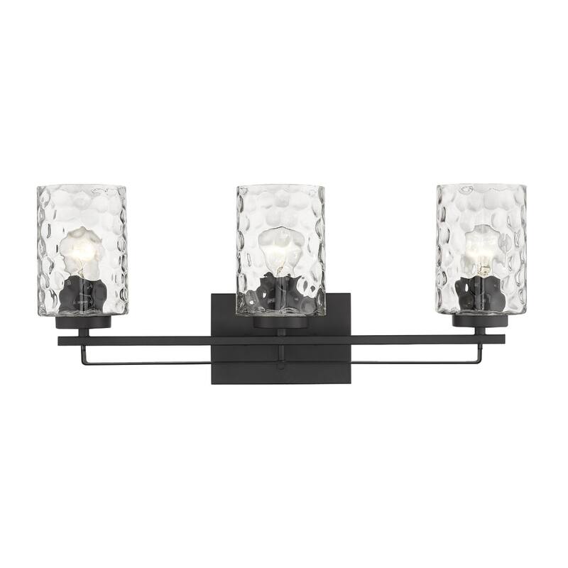 120 Voltage Transitional Flush Mount Vanity Light with Clear Glass Shade and Dimmable Hardwired Fixture