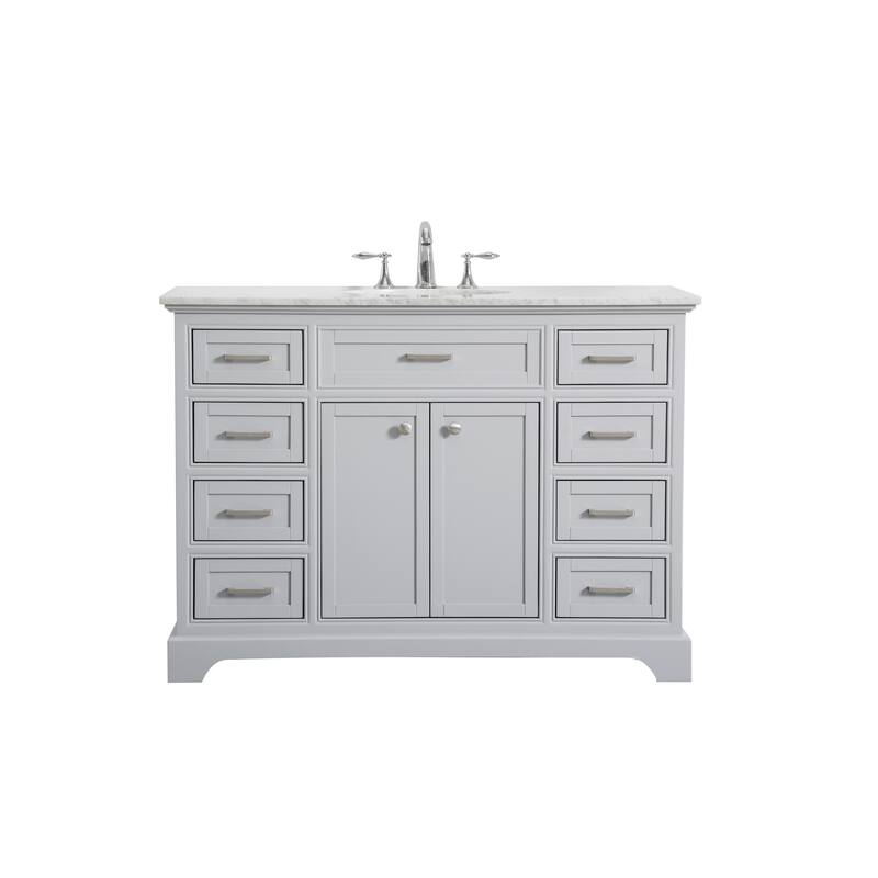 Vega 48 - 60 Inch Single Bathroom Vanity - Light Grey - 48 Inches