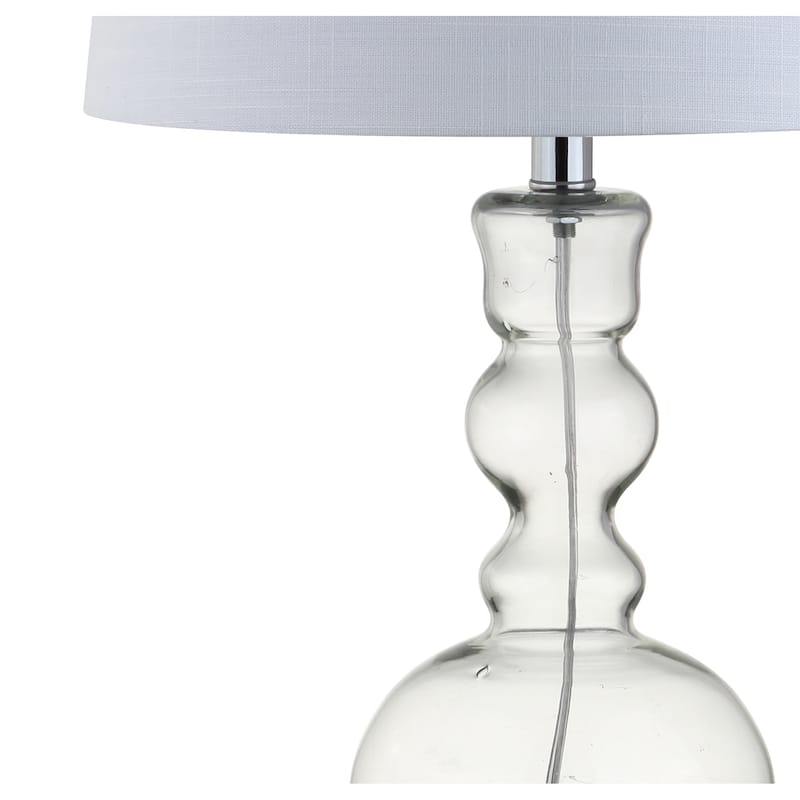 Stewart 28.5" Glass LED Table Lamp, Aqua (Set of 2) by JONATHAN Y
