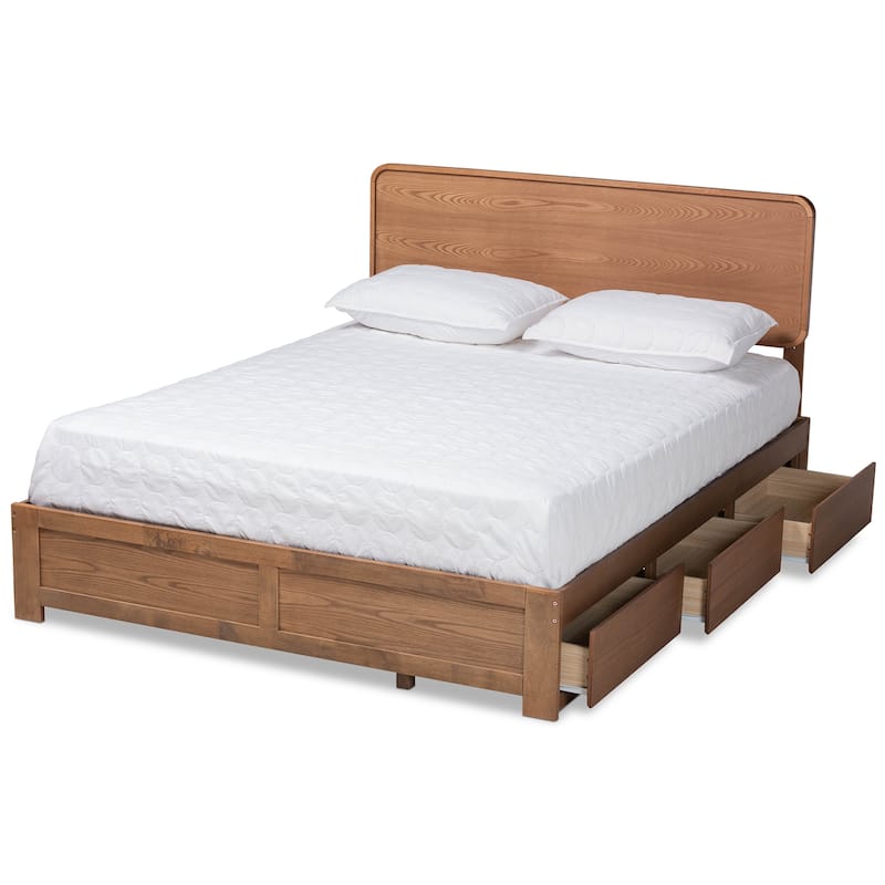 Eleni Modern and Contemporary Transitional 3-Drawer Storage Bed