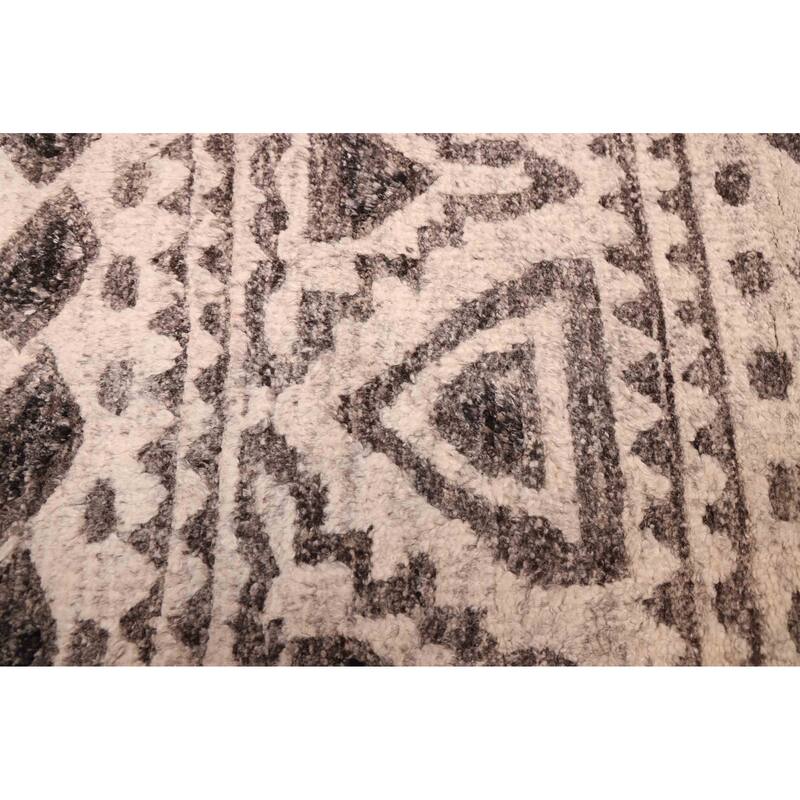 ECARPETGALLERY Hand-knotted Tangier Light Grey Wool Rug - 5'11 x 8'8