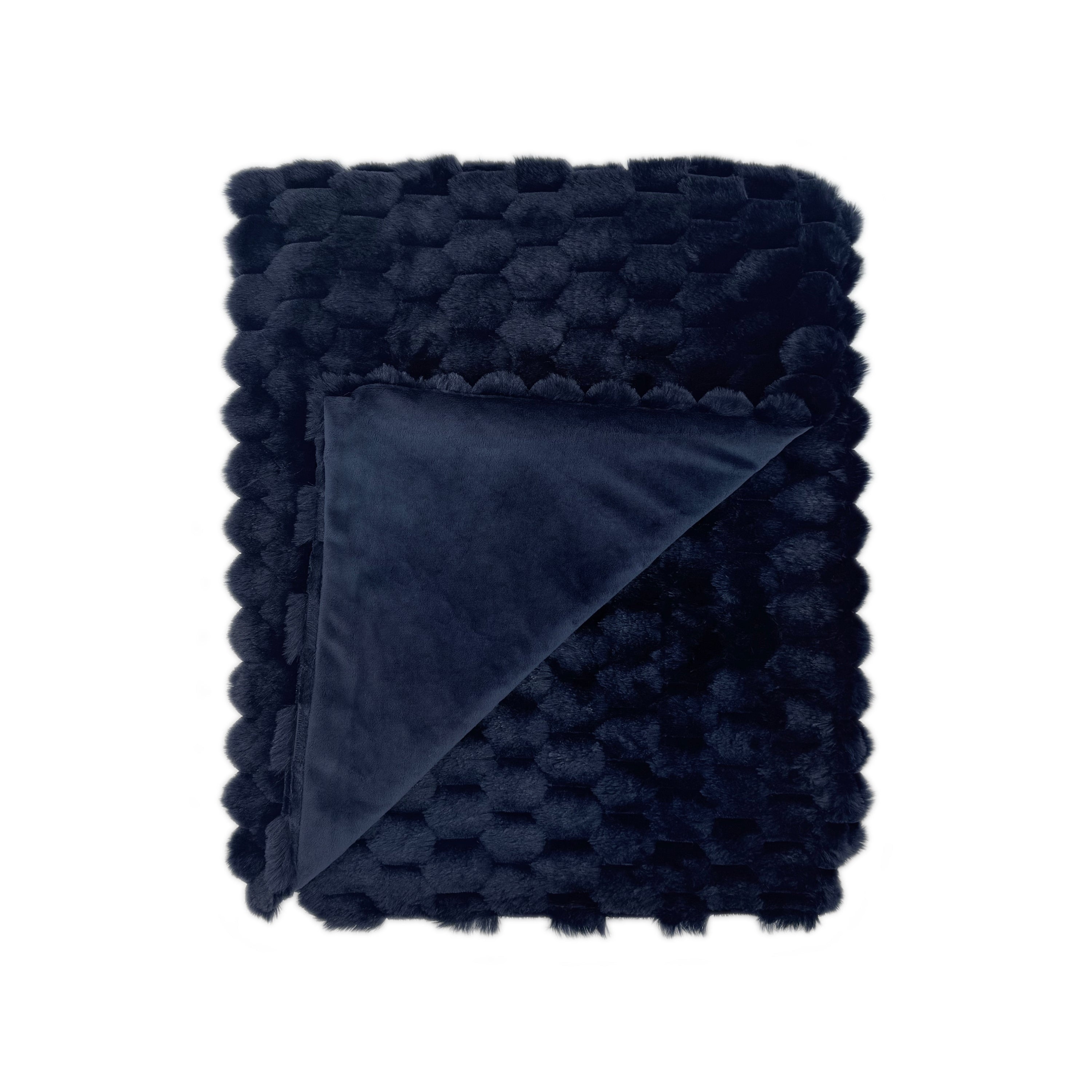 Honeycomb Textured FauxFur Throw