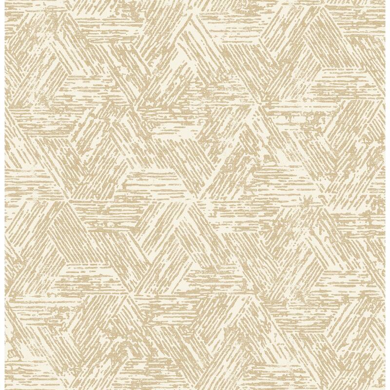 A-Street Prints Retreat Light Brown Quilted Geometric Wallpaper