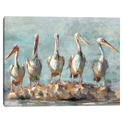 Pelican Pause by Studio Arts Canvas Art Print